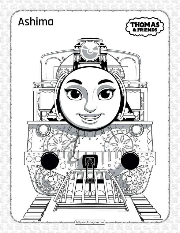 Printables Thomas and Friends Ashima Coloring Page 1 printable thomas and friends ashima coloring page