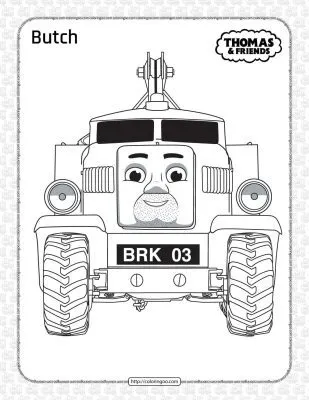 Printables Thomas and Friends Butch Coloring Page