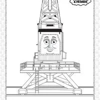 printable thomas and friends merrick coloring page