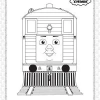 printable thomas and friends toby coloring page