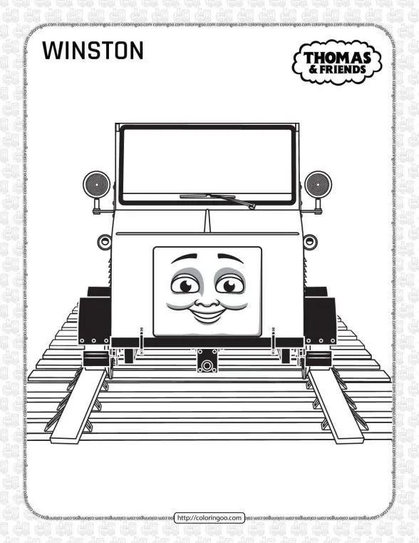 printable thomas and friends winston coloring page
