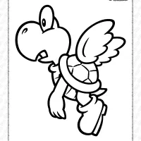 Super Mario Koopa Paratroopa Coloring Page 7 super mario koopa paratroopa coloring page