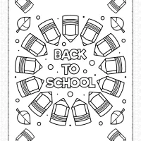 back to school pencils coloring page