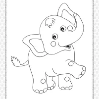 circus elephant pdf coloring page