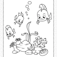 coral reef fish coloring page