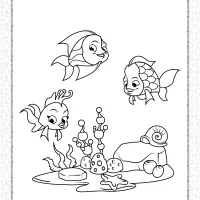 coral reef fish coloring page for kids