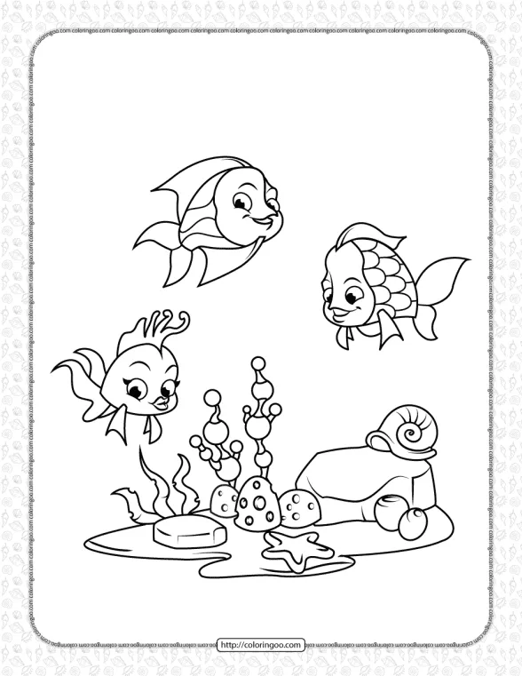 Coral Reef Fish Coloring Page for Kids 1 coral reef fish coloring page for kids