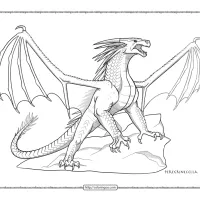 Dragon Icewing Variant 2 Coloring Page 7 dragon icewing variant 2 coloring page