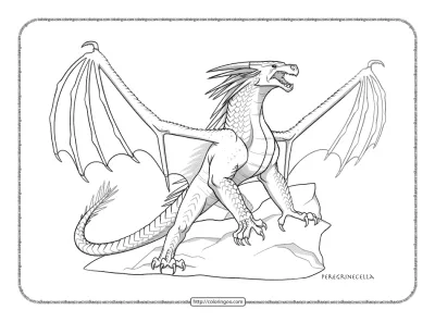 Dragon Icewing Variant 2 Coloring Page