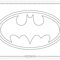 free batman logo outline pdf worksheet