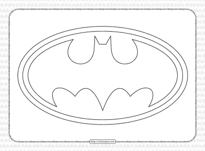 Free Batman Logo Outline Pdf Worksheet