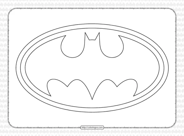 Free Batman Logo Outline Pdf Worksheet 1 free batman logo outline pdf worksheet