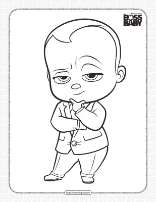 Free Boss Baby Pdf Coloring Book