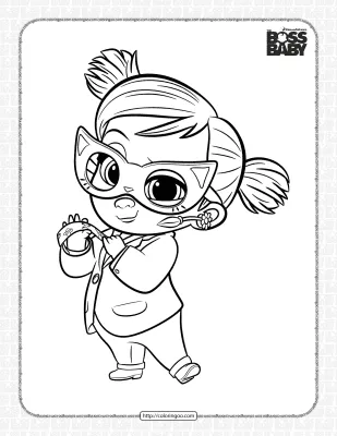 Free Printable Boss Baby Tina Coloring Page