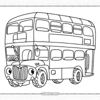 free printable bus coloring page for kids
