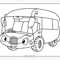 free printable bus pdf coloring page