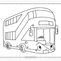 free printable double decker bus coloring page