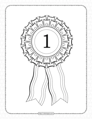 Free Printable First Place Rosette Ribbon Pdf Sheet