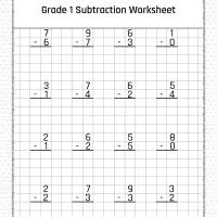 free printable grade 1 subtraction pdf worksheet