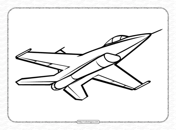 Free Printable Jet Pdf Coloring Page 1 free printable jet pdf coloring page