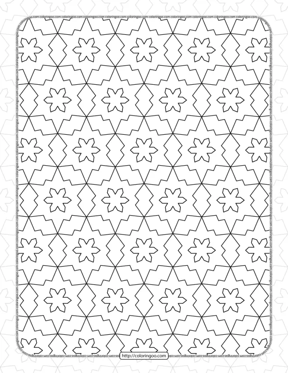 free printable pdf geometric pattern 038