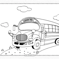 free printable school bus pdf coloring book