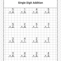 free printable single digit addition pdf worksheet