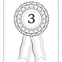 free printable third place rosette ribbon pdf sheet