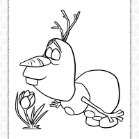 frozen olaf coloring page for kids