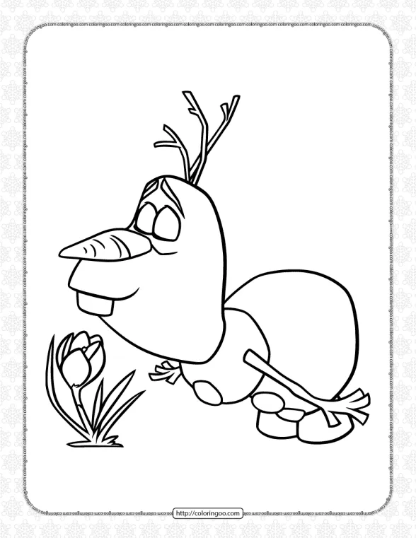 Frozen Olaf Coloring Page for Kids 1 frozen olaf coloring page for kids