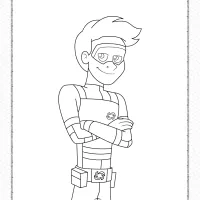 henry danger pdf coloring page for kids