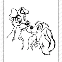 lady and the tramp pdf coloring book for kids