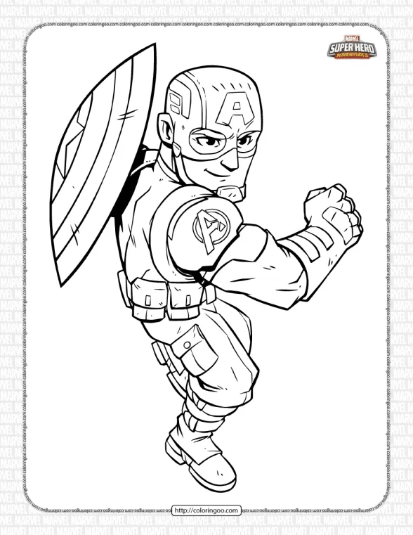 marvel captain america pdf coloring pages