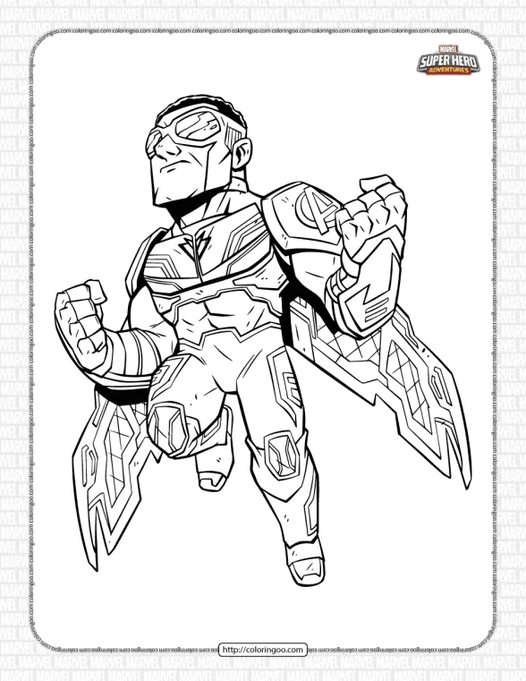 Marvel Falcon Pdf Coloring Pages 1 marvel falcon pdf coloring pages
