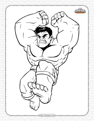 Marvel Hulk Pdf Coloring Pages