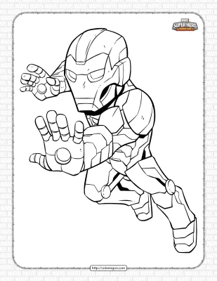 Marvel Ironman Pdf Coloring Pages