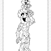 marvel rocket and groot pdf coloring pages