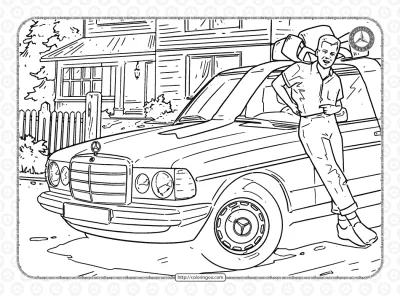 Mercedes-Benz Pdf Coloring Pages for Kids