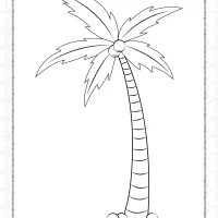 palm tree pdf coloring page