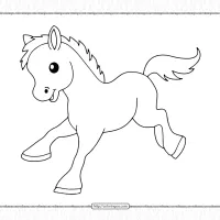Printable Baby Horse Coloring Page 4 printable baby horse coloring page
