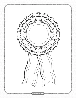 Printable Blank Rosette Outline Pdf Worksheet
