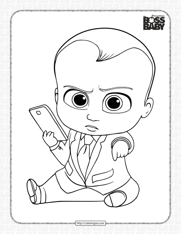 Printable Boss Baby Coloring Pages for Kids 1 printable boss baby coloring pages for kids