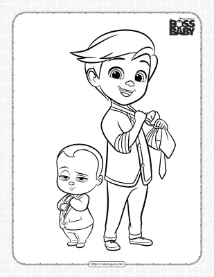 Printable Boss Baby Pdf Coloring Book
