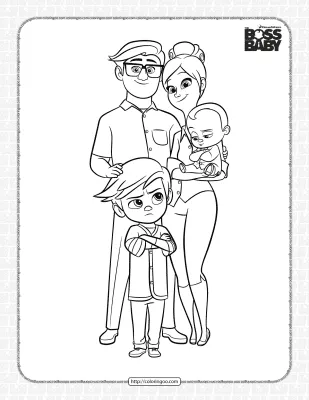 Printable Boss Baby Pdf Coloring Pages