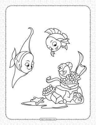 Printable Coral Reef Fish Coloring Page