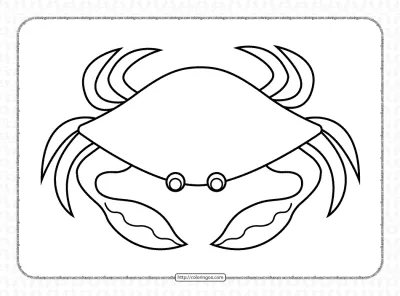 Printable Crab Coloring Sheet for Kids