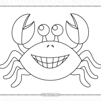 Printable Cute Crab Coloring Pages for Kids 6 printable cute crab coloring pages for kids