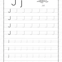 printable dotted letter j tracing pdf worksheet