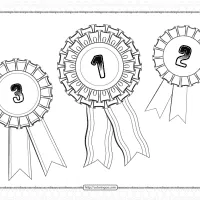 Printable First Second Third Place Rosettes Ribbons 3 printable first second third rosette pdf worksheet