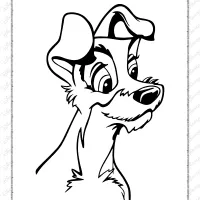 printable lady and the tramp pdf coloring book
